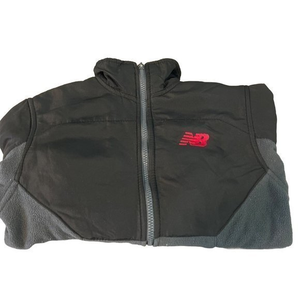 Boys New‎ Balance Full Zip Gray Black Fleece Jacket Size 10/12